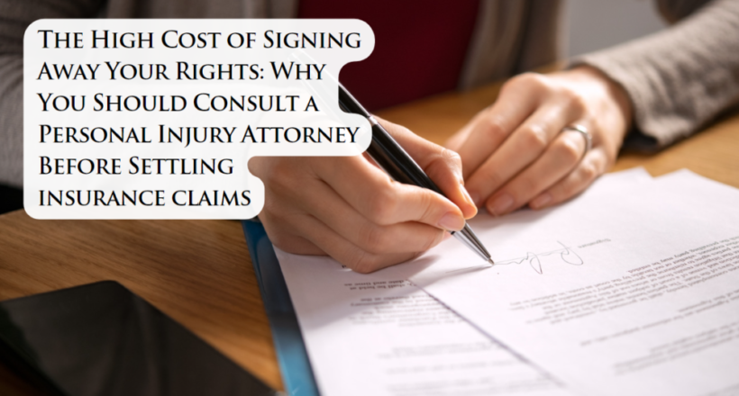 Personal Injury: The high cost of signing away your rights without an attorney.