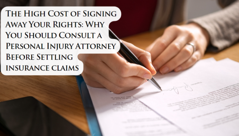 Personal Injury: The high cost of signing away your rights without an attorney.