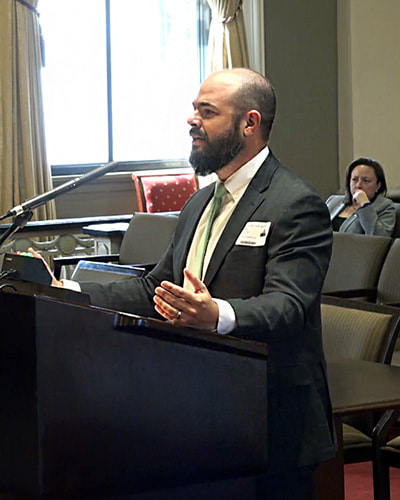 Attorney Chase Villeret, successfully arguing workers compensation fraud case at the Louisiana Supreme Court.